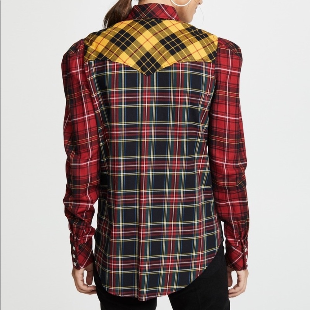 Revolve Petersyn X Aldrich Tartan Plaid Shirt Top New NWT REG $389 - Picture 3 of 4
